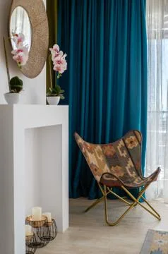 Cozy couch in the interior 库存照片