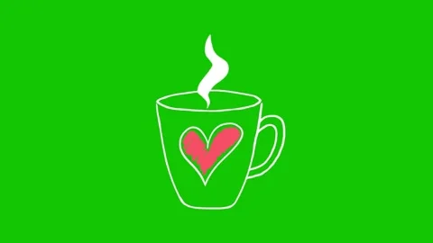 Cozy Cup Animation with Steam Stock Footage 340368143