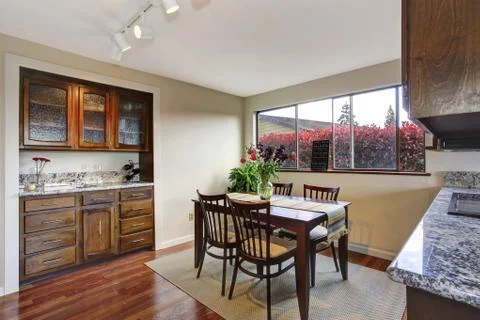 Cozy dining area in kitchen room Stock Photos
