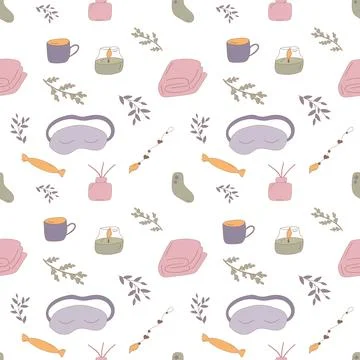 Cozy elements warm safe light pattern icon Stock Illustration