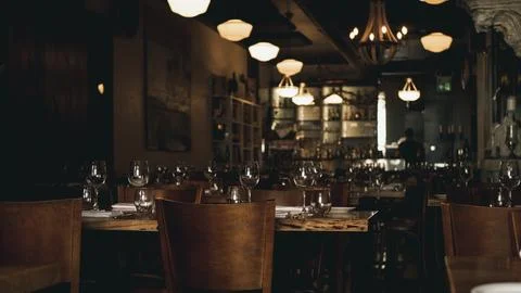 Cozy Empty Restaurant Stock Photos