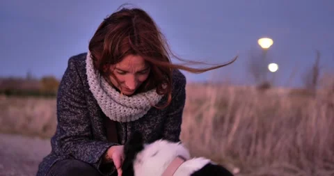 Cozy Evening with Pet Stock Footage 329681702