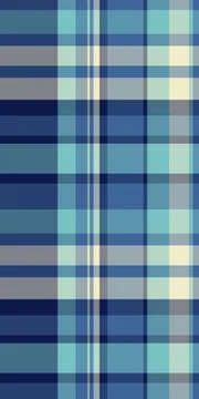 Cozy fabric check texture, multicolor tartan pattern vector. Azul backgroun.. Ilustração Stock