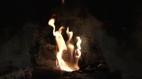 Cozy Fireplace Flames Video stock 331706473