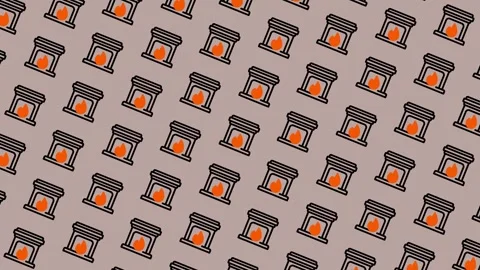 Cozy Fireplace Pattern Animation for Holiday Backgrounds and Designs. Stock Footage 325374908
