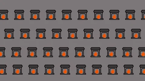 Cozy Fireplace Pattern - Seamless and Warm Background Loop. Stock Footage 325374873