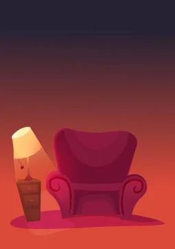 Cozy home stuff. Isolated object background Stock Illustration
