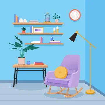 Cozy Interior Vector Illustration Stock Illustration
