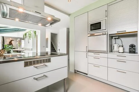 Cozy kitchen zone Stock Photos
