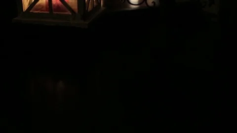 Cozy night light in the restaurant interior Stock Footage 73274446