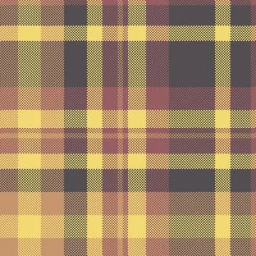 Cozy pixelated plaid pattern. Abstract seamless background with a tartan chec Stock Illustration