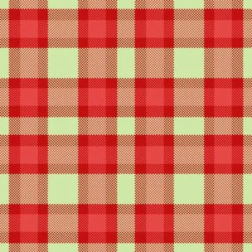 Cozy plaid pattern, vibrant red hues on a soft, pale background. Perfect for  Stock Illustration