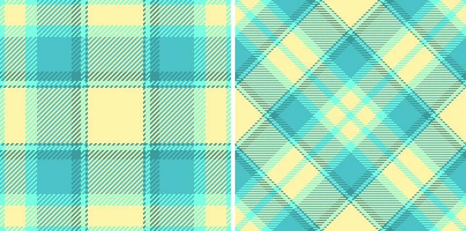 Cozy plaid patterns. Two seamless textures one straight, one diagonal. Idea.. 스톡 일러스트