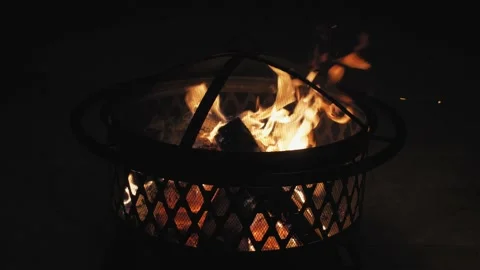 Cozy, relaxing bonfire Stock Footage 233300393