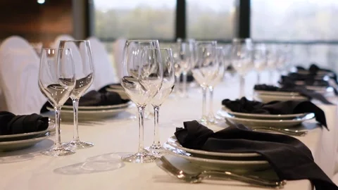 A cozy romantic candlelit dinner in an expensive restaurant Stock Footage 301616245