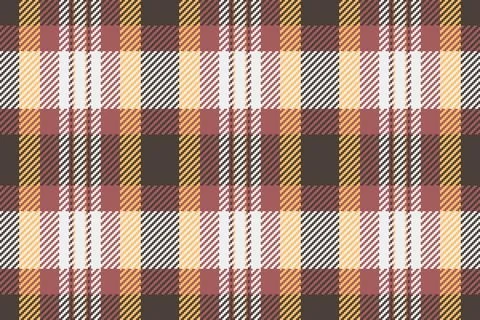 Cozy, rustic textile pattern. Seamless check plaid design in warm, autumnal h Stockillustratie