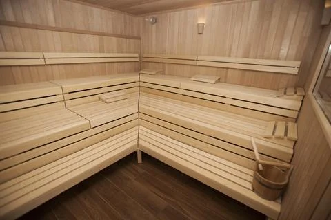 Cozy sauna interior Stock-Fotos