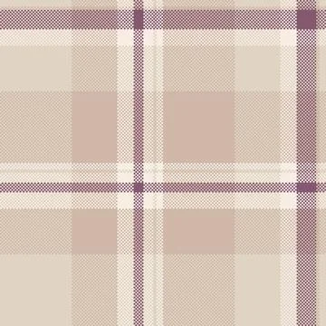 Cozy seamless pattern featuring a neutral beige and mauve plaid design. Ideal イラスト素材