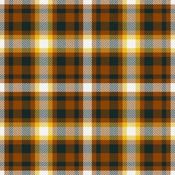 Cozy seamless plaid pattern in warm autumn hues of rust, dark teal, golden .. Stock Illustration