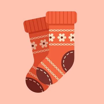 Cozy socks vector illustration. Stock Illustration