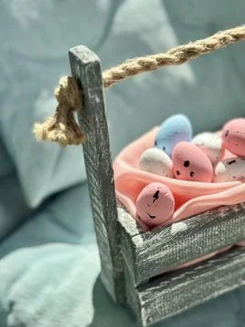 Cozy Spring Easter Home Decor Stock Photos