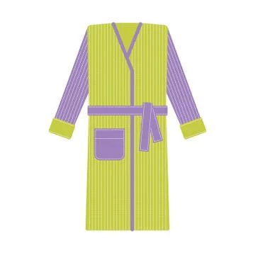 Cozy tabby bathrobe vector illustration Stock Illustration