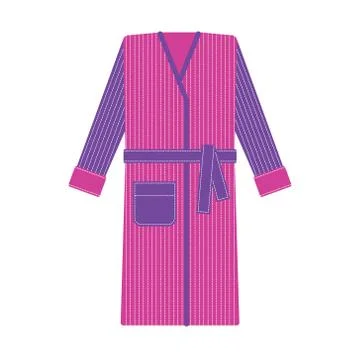 Cozy tabby bathrobe vector illustration Stock-Illustration