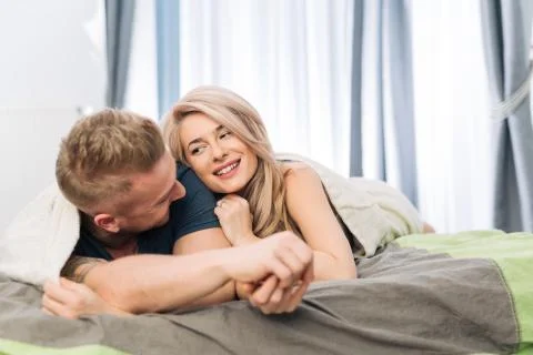 Cozy under the blankets Stock Photos