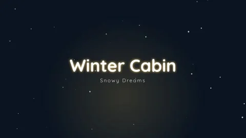 Cozy winter cabin night scene with glowing starry sky and wood textures Stock Footage 337577891