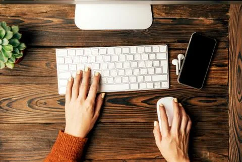 Cozy workplace background Stock Photos