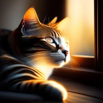 Cozzy cat Illustrazione stock