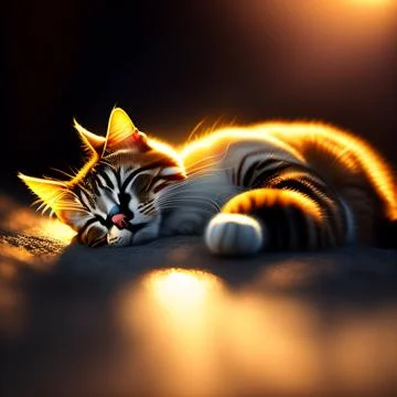 Cozzy cat Illustrazione stock