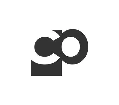 CP creative geometric initial based modern and minimal logo. Letter c p tre.. Stock Illustration