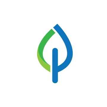 CP letter leaf concept design icon vector illustration Illustrazione stock