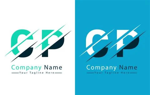 CP Letter Logo Vector Design Template Elements Illustrazione stock