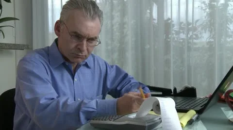 CPA/ Accountant Adding Numbers Stock Footage 10902827