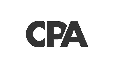 CPA logo design template with strong and modern bold text. Initial based ve.. Stock Illustration