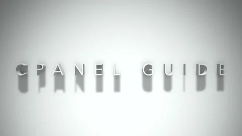 Cpanel guide 3D title animation white text on a white background Stock Footage 299644636