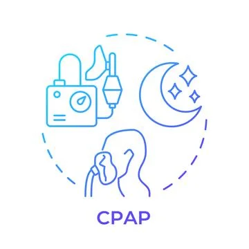 CPAP blue gradient concept icon Stock Illustration