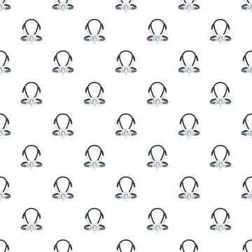 Cpap mask seamless pattern for sleep apnea treatment Stock Illustration