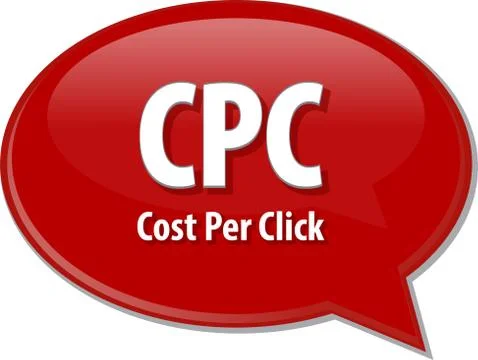 CPC acronym word speech bubble illustration Stock Illustration