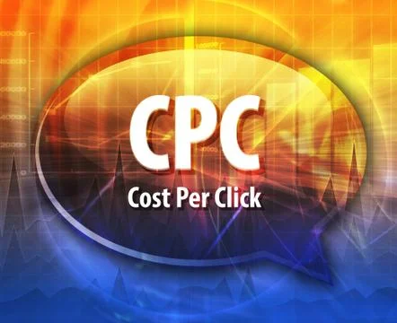 CPC acronym word speech bubble illustration Stock Illustration