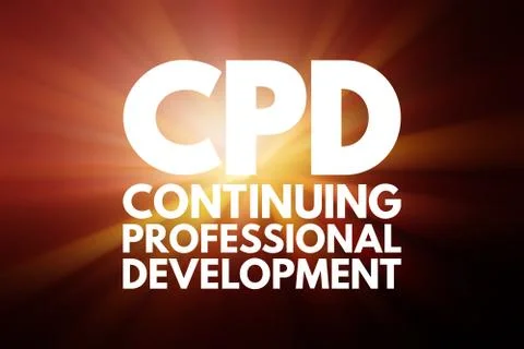 CPD - Continuing Professional Development acronym, business concept backgroun Stock Illustration