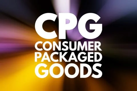 CPG - Consumer Packaged Goods acronym, business concept background Stock Illustration