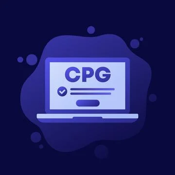 CPG, Consumer packaged goods vector design Illustrazione stock