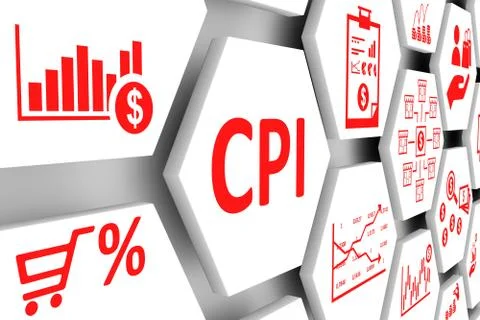CPI concept cell background 3d illustration Stock Illustration
