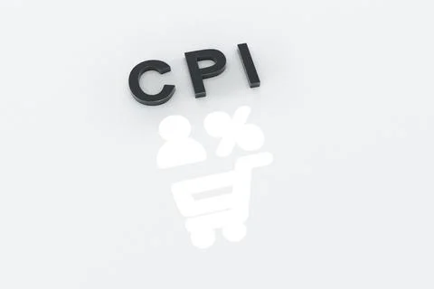 CPI concept text sunlight 3D illustration Stock Illustration