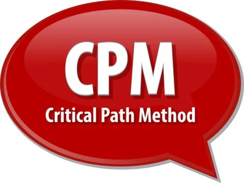 CPM acronym word speech bubble illustration Stock-Illustration