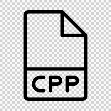 Cpp file type icons. files and document format design icon symbol. Illustrazione stock