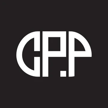 CPP letter logo design on black background. CPP creative initials letter logo Illustrazione stock